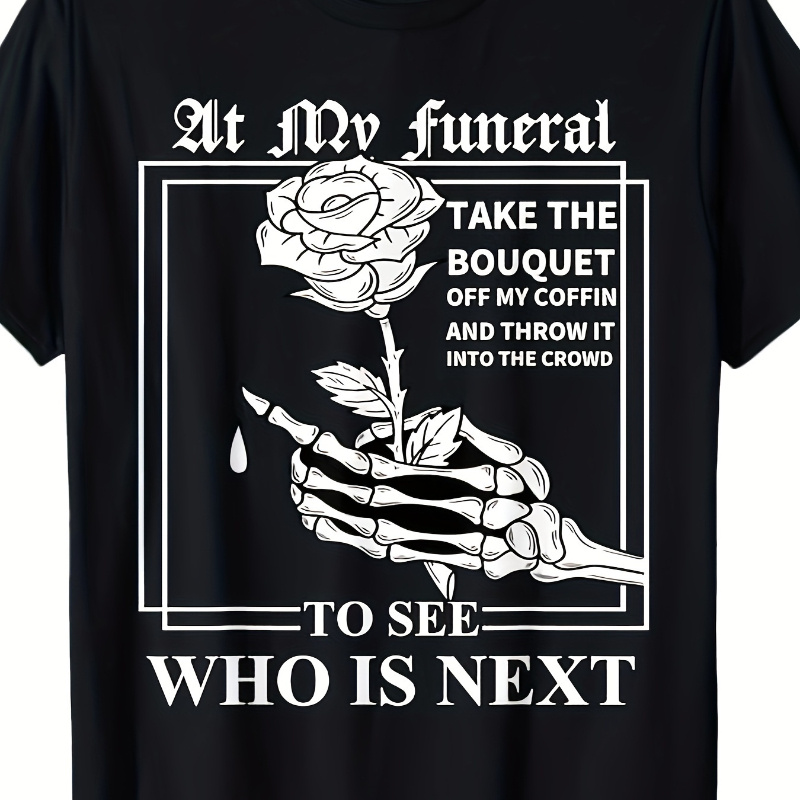 

1pc T- Funeral Bouquet , , , Regular Fit, , 180g/m² - &