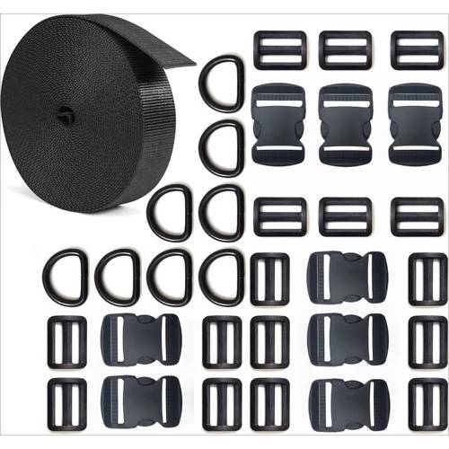 heavy duty wide webbing strap with 16 triple slide s 8 adjustable d rings 1 1 26 2 suitable for rucksack replacement gear backpack outdoor webbing
