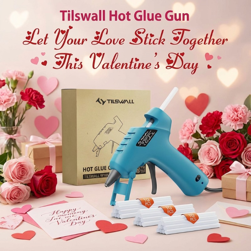 Image of Tilswall Instant Heating Glue Gun With 30 Free Sticks - Fast Charging Suitable For Diy Crafts, Drip-proof Hot Glue Gun, 3-minute Heating, 20w -free Operation For Adhesive, For,, (no Gel Stick)