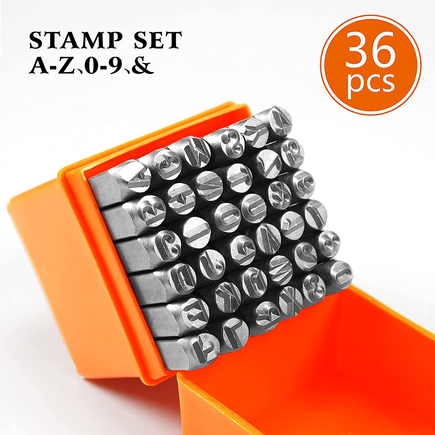 36pcs Metal Embossing Tool Set, Digital And Letter Printing Set, 3mm Metal, Letters A-z, Numbers 0-9, Suitable For Embossing Plastics, Wood, Leather, Alloys, Etc.