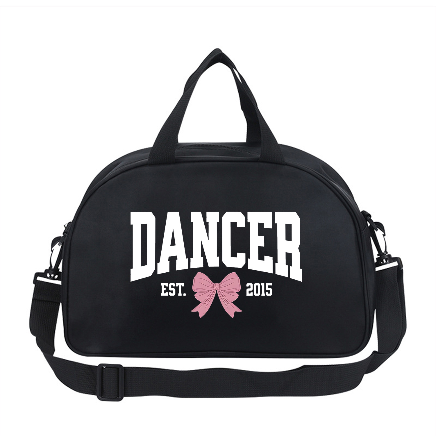 TEMU Dance Print Duffle Bag - Perfect For Travel, Gym, Yoga, Dance, Or Weekend Trips