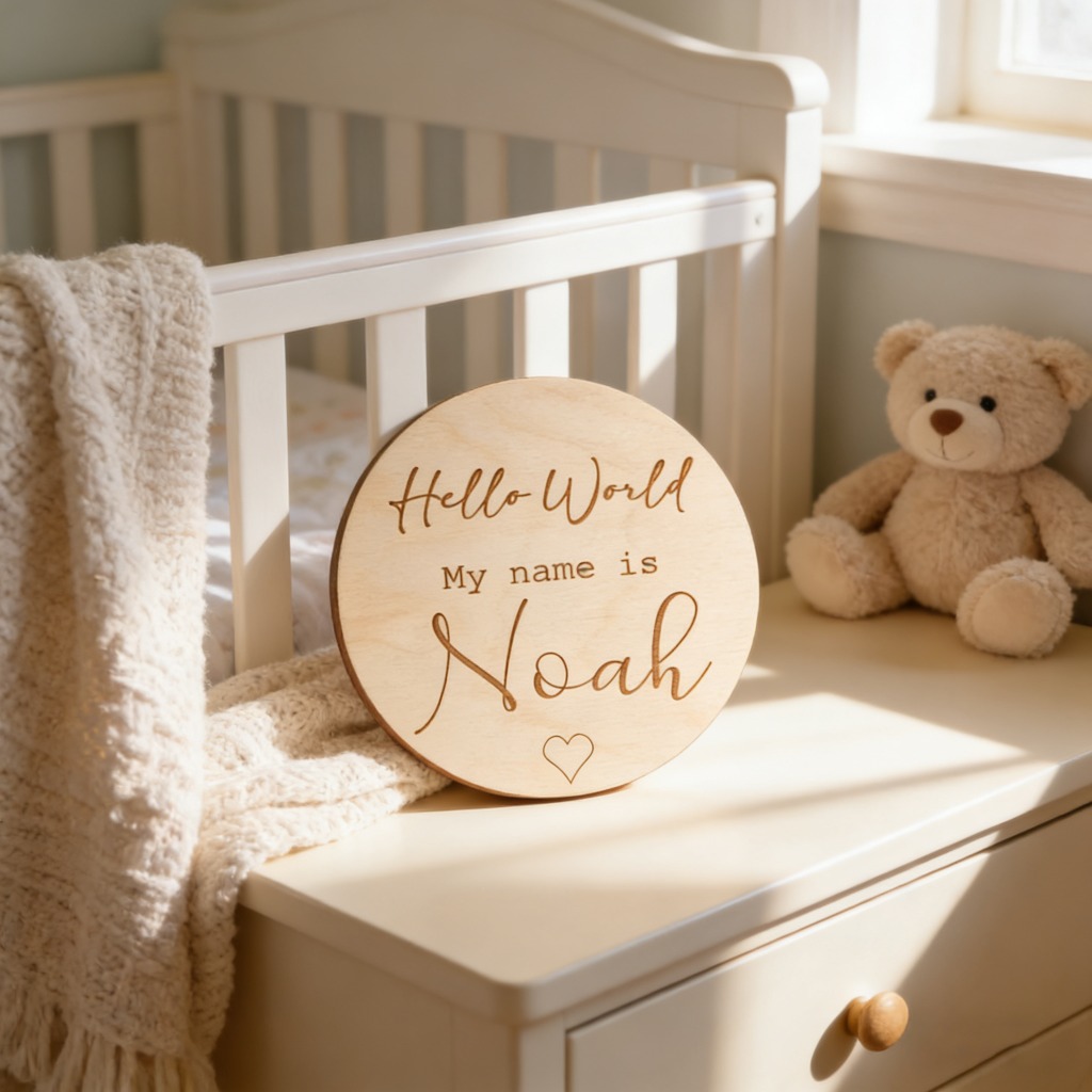 TEMU Personalized Custom Wooden Name Signs For Babies, Perfect For Nursery Decor And Baby Birth , Small Decorative Items For Home Decor, Home Decor,