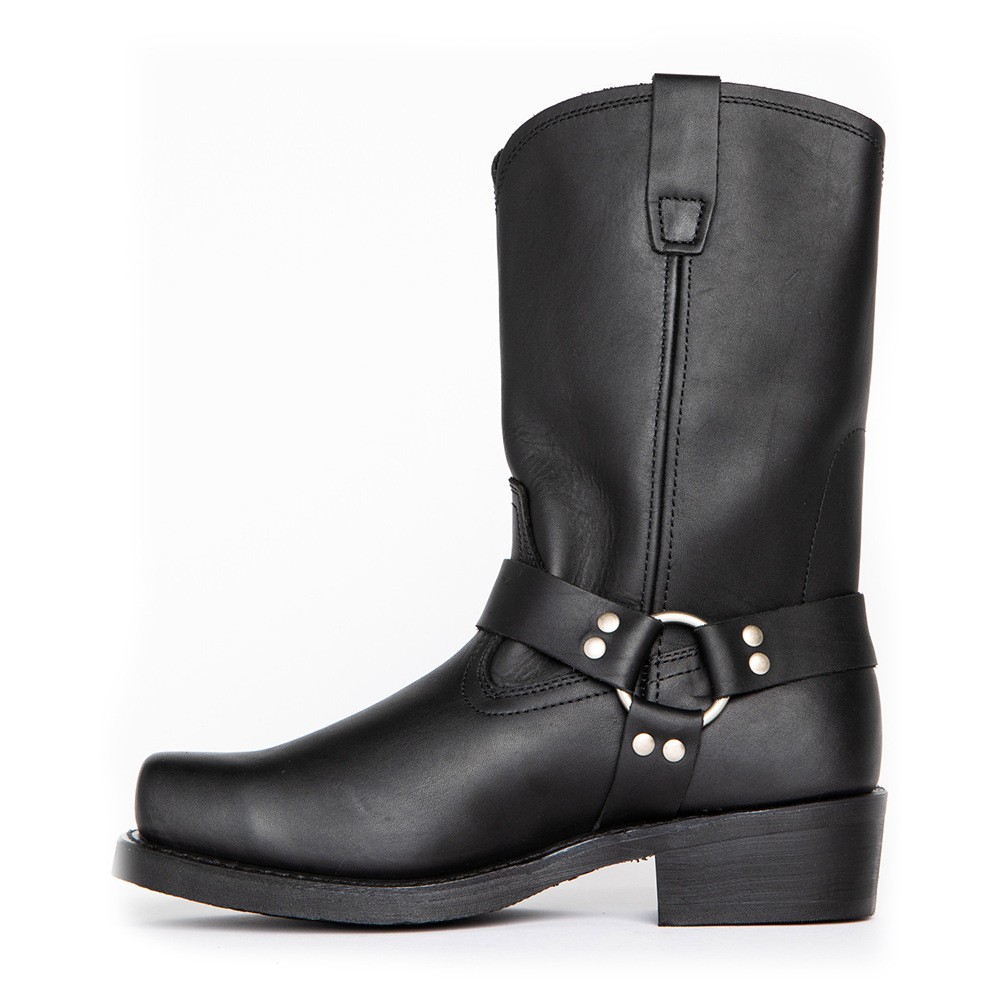 Image of Autumn And Winter New Rivet Square Heel Knight Men's Boots Medium And High Boots Western Cowboy Style