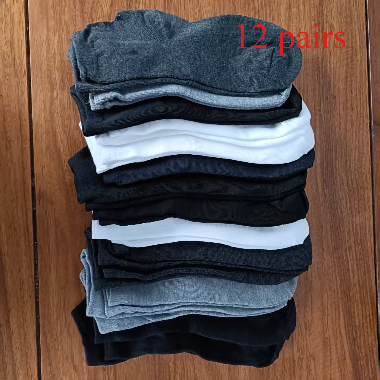 Image of 12 Pairs Unisex Diabetic Socks, Seamless Toe Design, Non-marking Elasticity, Heightened Heel, Loose Comfortable Knit, Breathable Unisex Socks, Ideal Gift