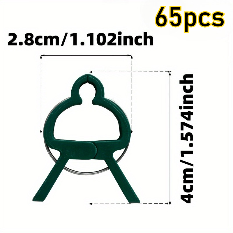 65 Adjustable Plant Clips - Reusable Flower, Vine, Vegetable & Support - Durable Plastic, Essential Gardening Tool For
