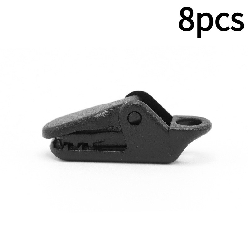 TEMU 8pcs - Canopy Tent Windproof Fixing Clips, Tent Guyline Hooks/alligator Clips, Outdoor Camping Canopy Tent Windproof Reinforcement Accessories