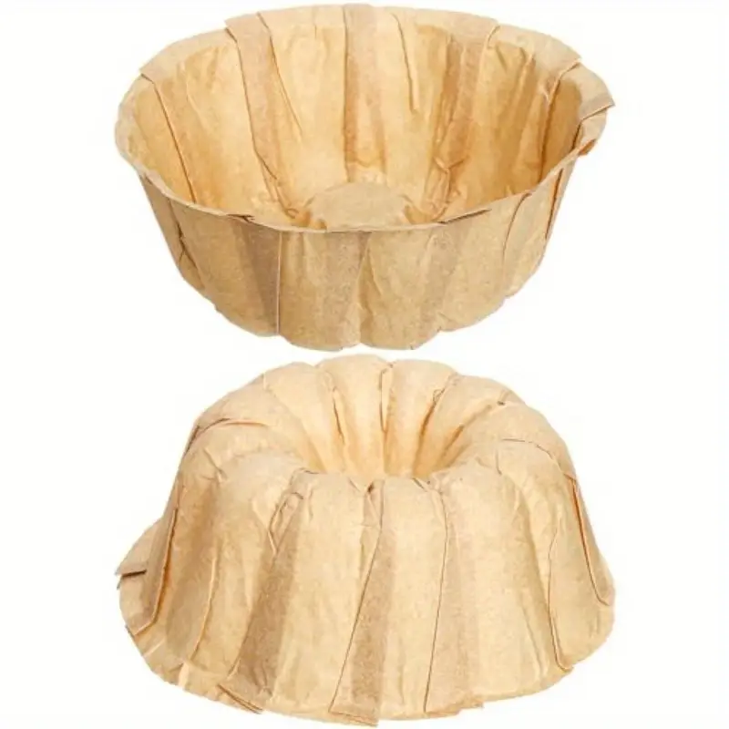 100pcs mini fluted tube pan liners - nonstick disposable baking sheets, 4 inch round cake pans for angel food, pies, scones, pineapples - weddings, parties, home baking - & , , fluted , durable liner, dessert liner, , wedding desserts, decorative baking, nonstick surface, dessert molds, party hosts, oven & microwave safe grease-proof paper baking cups with vertical rides for baking - ideal for weddings Product details 2
