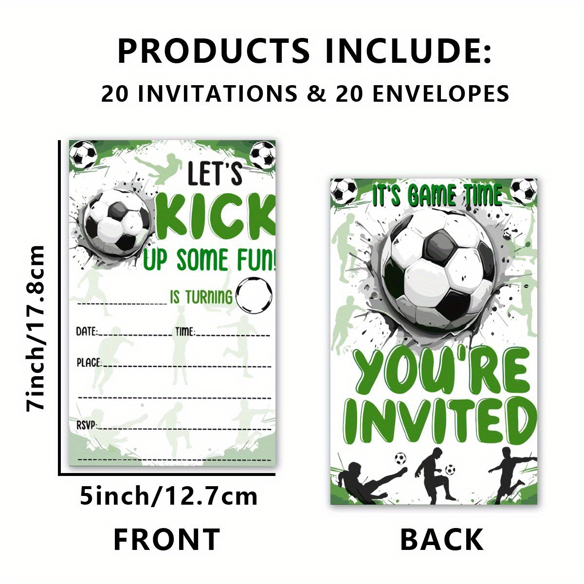 TEMU 20pcs, Invitations d'anniversaire, 20pcs cartes d'invitation d'anniversaire avec enveloppes, cartes d'invitation d'anniversaire, Invitations à