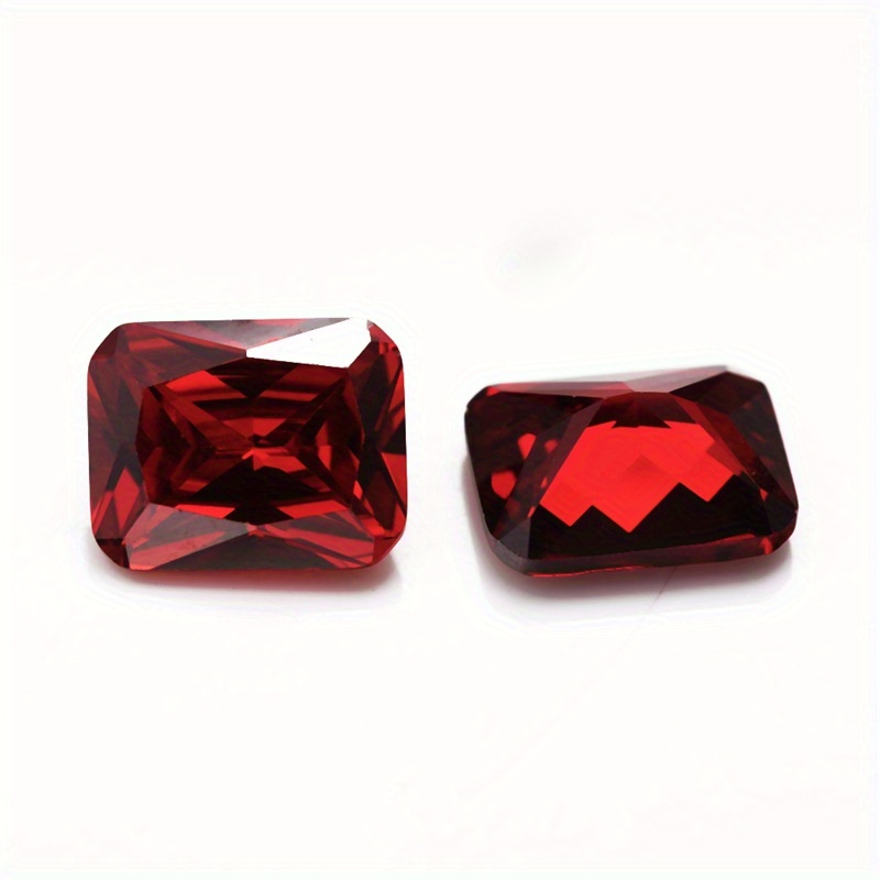 100pcs Vivid Red Lab-Created Gemstones for Jewelry Making