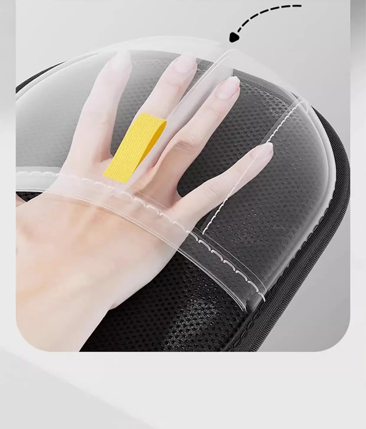   large pet static electricity hair removal glove a black polypropylene cat grooming glove with yellow accents measuring 24 99  98cm this glove   removes pet hair and dander making it an essential tool for cat and dog Product details 5