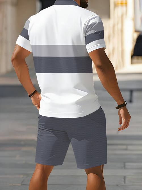 shirt short sleeve top and shorts 2pcs set summer casual fashion streetwear