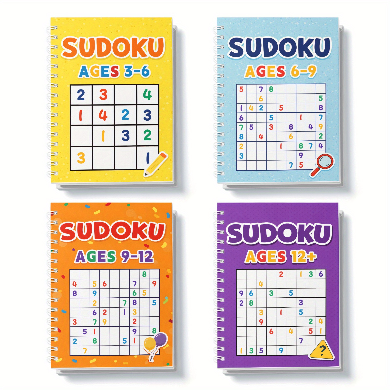 sudoku – farbenfrohe fesselnde rätsel-arbeitsheft-serie mit mehreren schwierigkeitsstufen zur förderung von  , konzentration problemlösungsfähigkeiten
