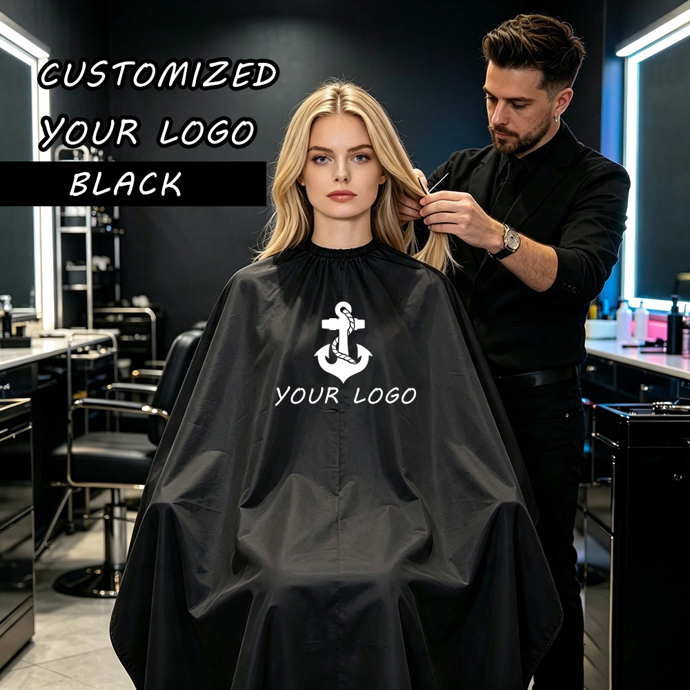 TEMU Customizable Logo And Pattern Salon Barber Cape, Hairdressing Cape, Multiple Colors For Barbershop, Beauty , Spa Salon