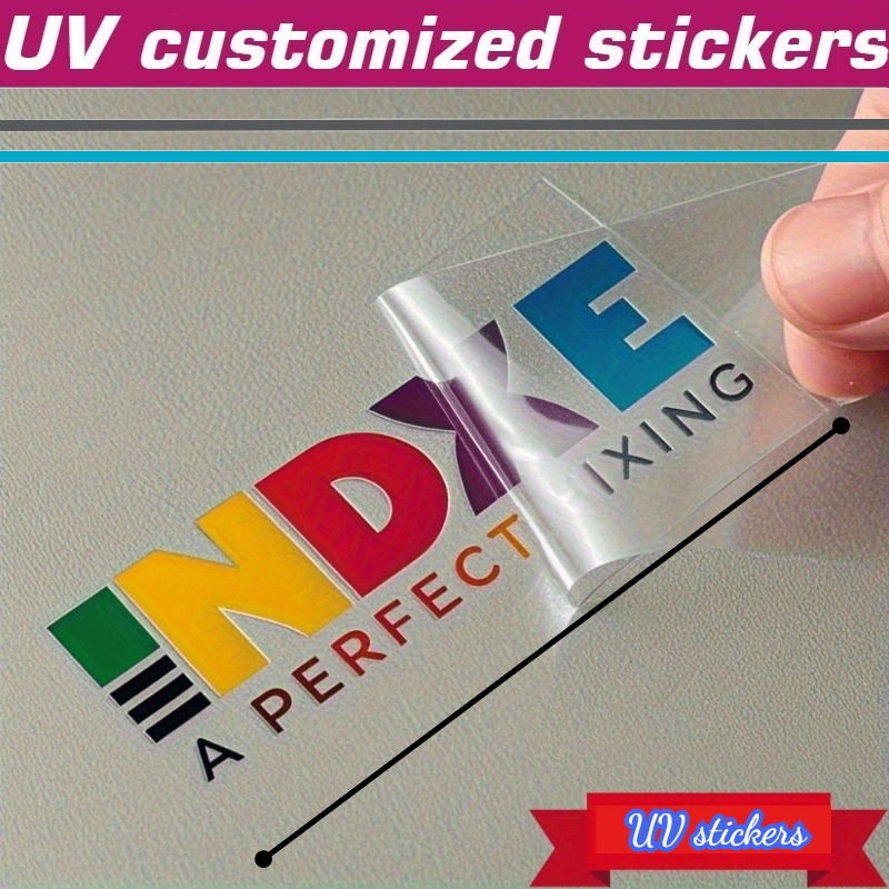 TEMU 70/140/210pcs Custom Uv Transfer Seal Stickers, 3-8cm, Customizable Patterns And Text, Die-cut Design, Mixed Colors For Personalized