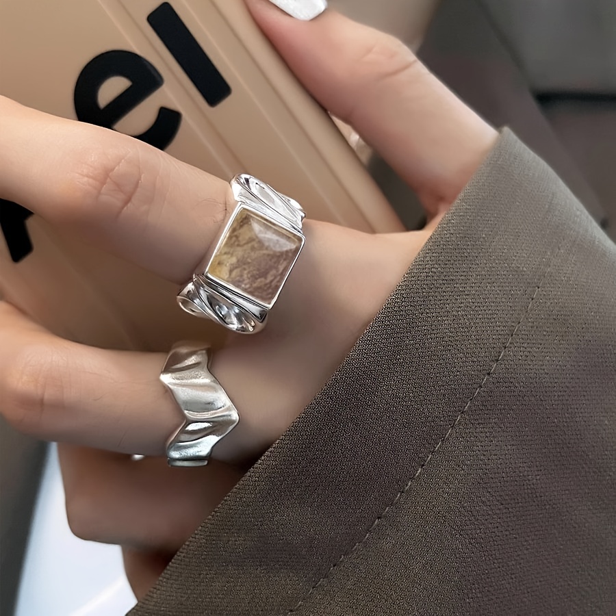 Women's Geometric Elegant Adjustable Ring, Ideal Gift