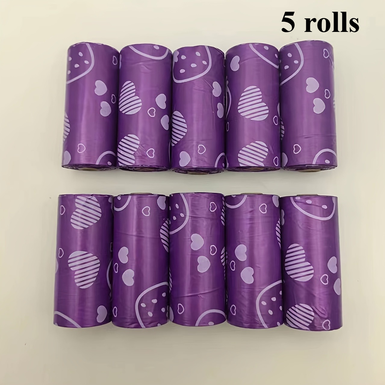 Image of Pet Garbage Bag Strawberry Pattern Dog Fecal Bag - Odors, Strong And Leak-proof - Reinforced Design, Ideal For Cleaning Cat And Dog Animal Waste And Household Hygiene Cleaning