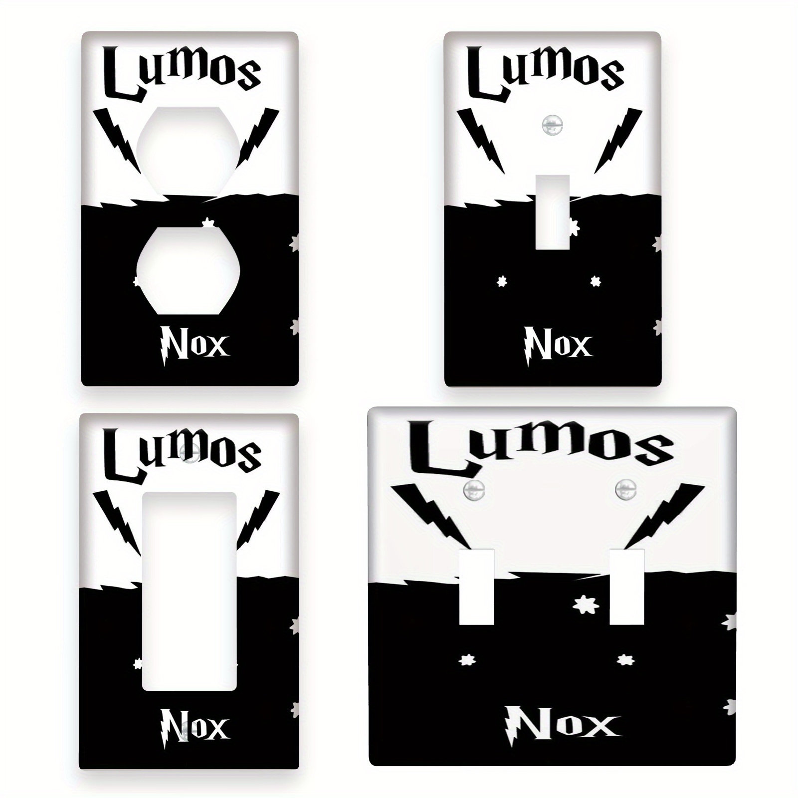 

1pc Nox Decorative Switch , 1gang/2gang, To , No Battery Required, For Teen , , Bathroom,