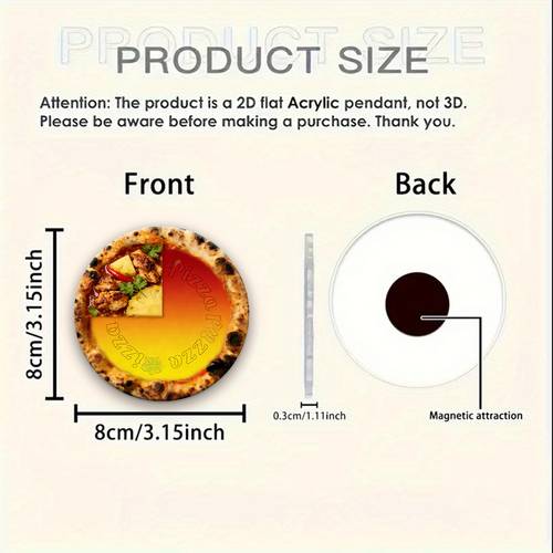 pizza 1pcfridge magnets suitable for fridge home decor office decoration perfect gift for holidays and special occasions fridge magnets cultural wall stickers durable magnet