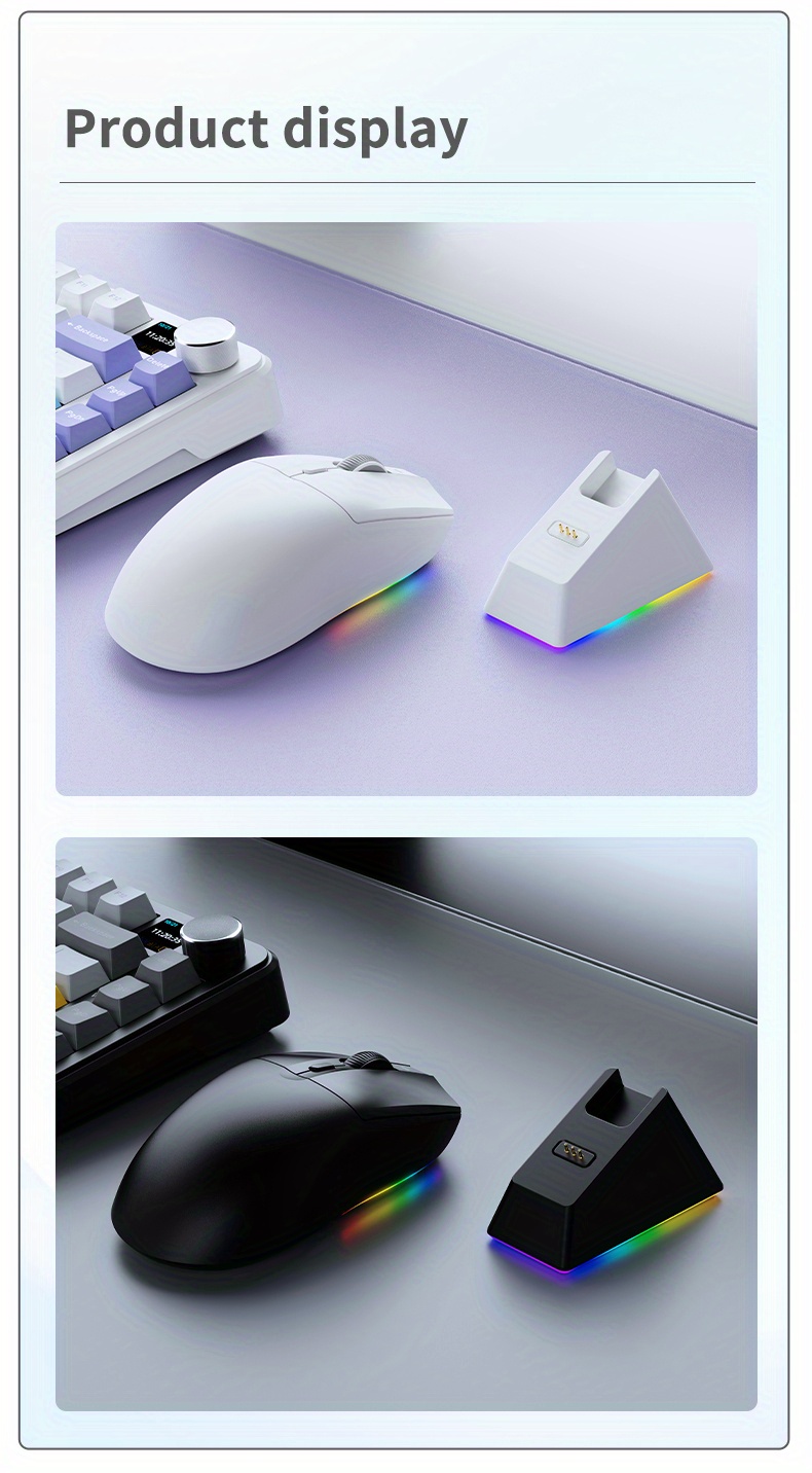 aj139v2 mc wireless 1000hz mouse suitable for gaming and   supports 2 4g wired lightweight weighs about 66  comfortable in hand mouse charging dock official standard Product details 12