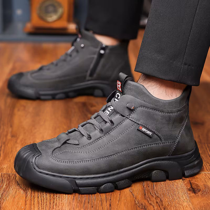 mens winter boots slip resistant anti kick all terrain traction eva sole like upper adjustable closure cushioned insole for outdoor casual everyday black boots for men slipresistant shoes sleek breathable interior Product details 7