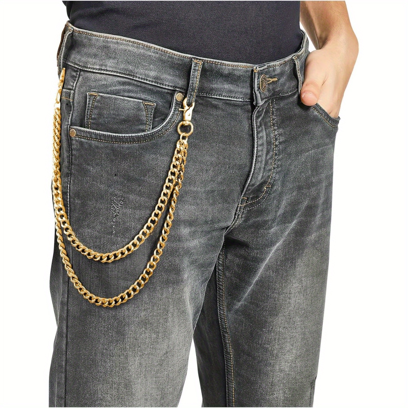 men women heavy duty wallet chain hip hop punk jeans chain