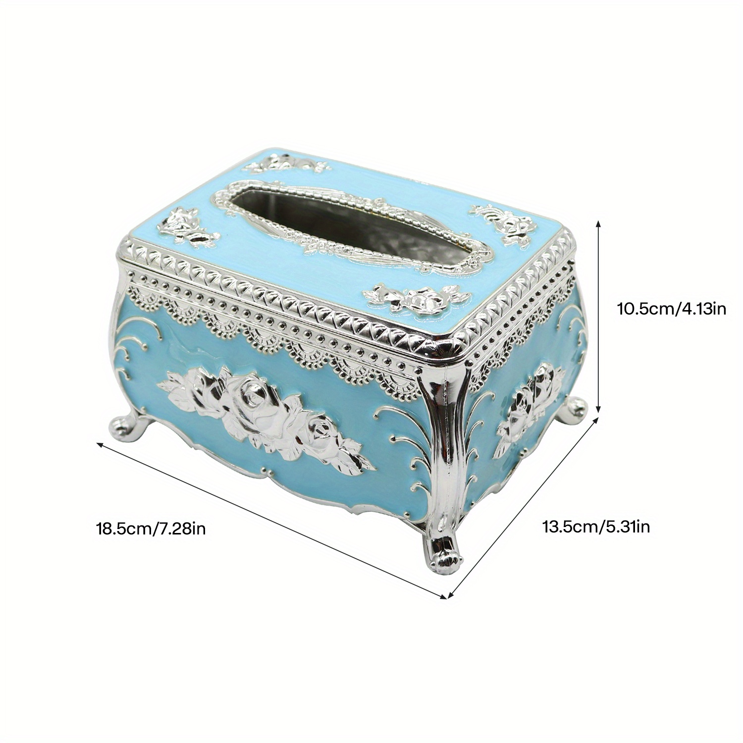 luxury european style tissue box holder decorative non waterproof plastic tissue dispenser elegant design with no electricity required for living room ktv restaurants picnics garden houses Product details 0