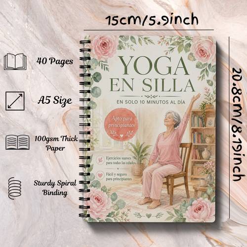 spanish version chair yoga for seniors fitness planner 10 minutes daily program gentle seated home workout plan exercise routine for mobility flexibility balance strength relaxation and