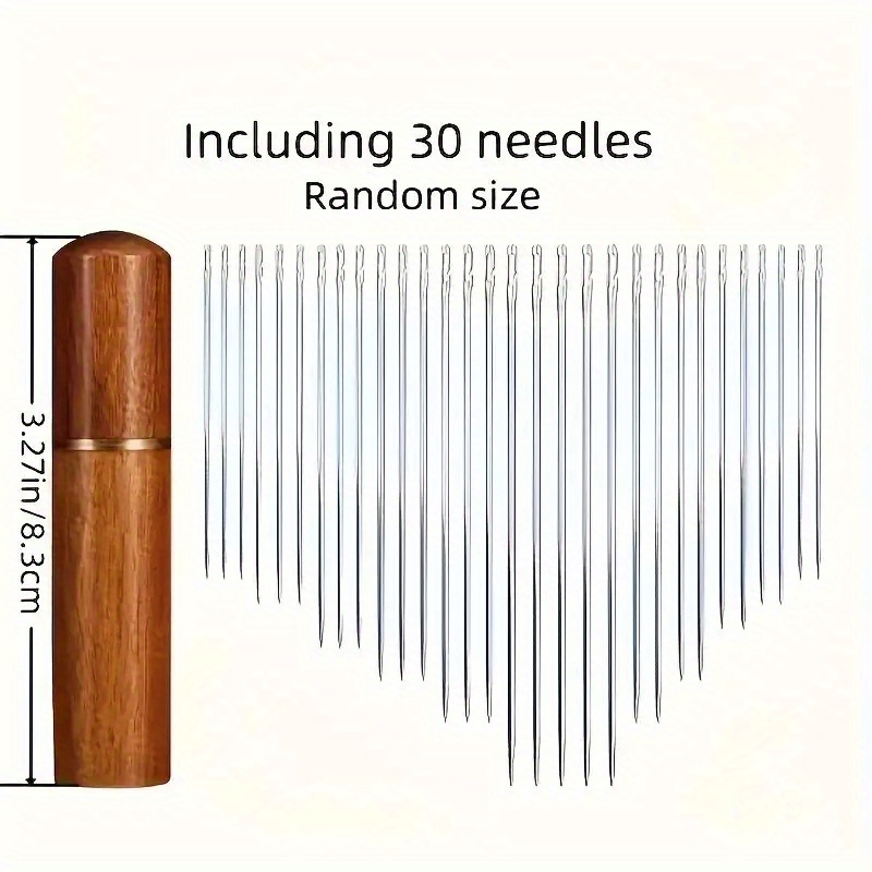 12/30pcs Self-Threading Needles, Assorted Sizes, Threading-Free, Elderly Blind Needles, Hand Sewing, Quilting, Clothing & Cross S