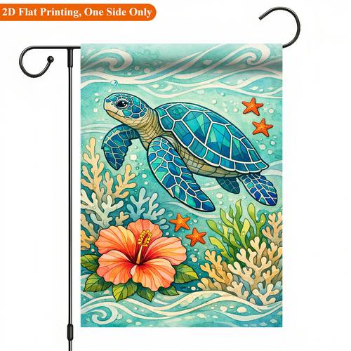 2d flat 2d flat 1pc underwater garden flag suitable for home and garden holiday decoration excluding pole note double sided printing polyester material 2d flat
