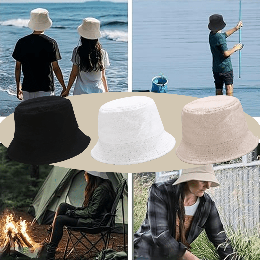 Plain White Bucket Hats For Adults 12 Pack White Cotton  display picture 1