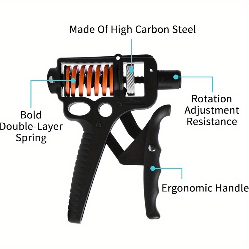 5-pack grip strength trainer kit with adjustable  , forearm strengthener, finger exerciser stretcher, hand grippers & stress relief ball -   non-woven material for muscle building &   recovery, forearm workout equipment|adjustable   trainer|durable construction, grip strength training equipment Product details 6
