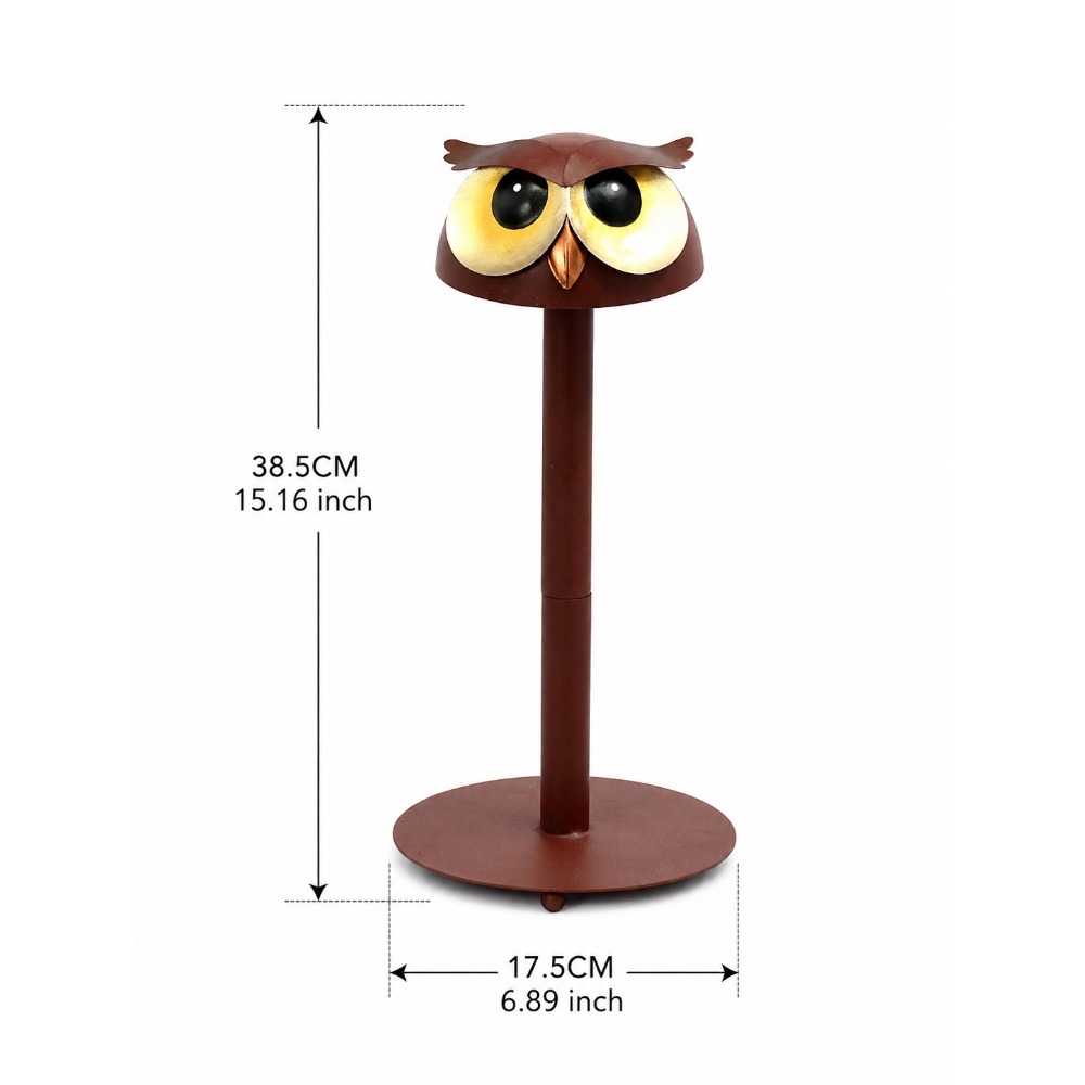 Owl Paper Towel Holder, Metal Kitchen Roll Holder, Rustic Farmhouse Countertop Decor, Iron Tissue Paper Stand, Decorative Accessory For Home And Dining Room