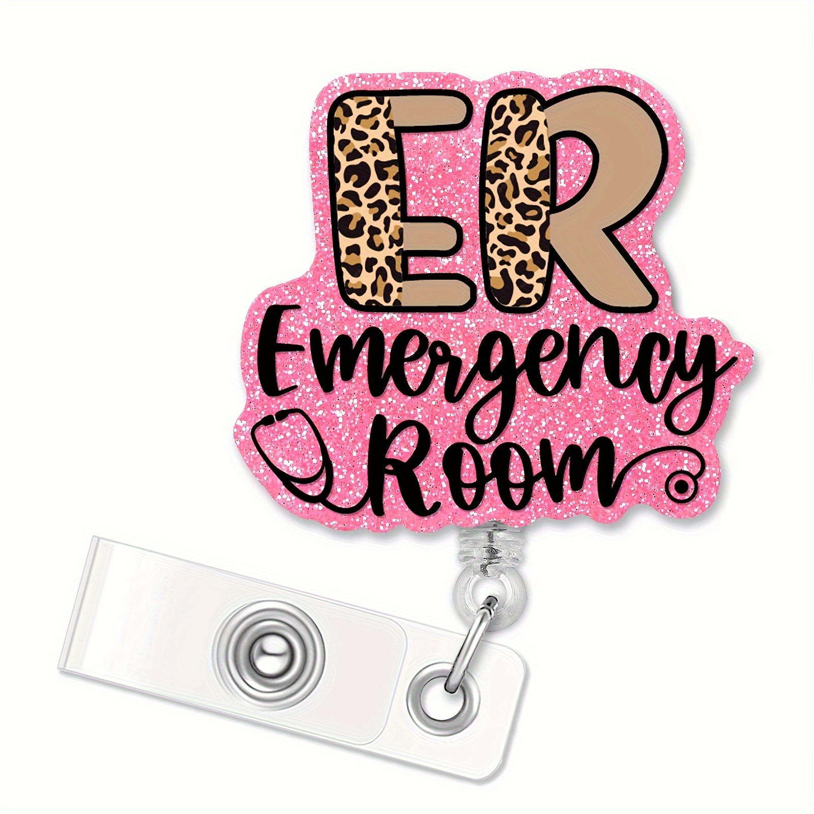 TEMU 2d Er Retractable Badge Lanyard With Clip - Design, Durable Nurse Card Holder, Perfect Gift For And Trauma Teams