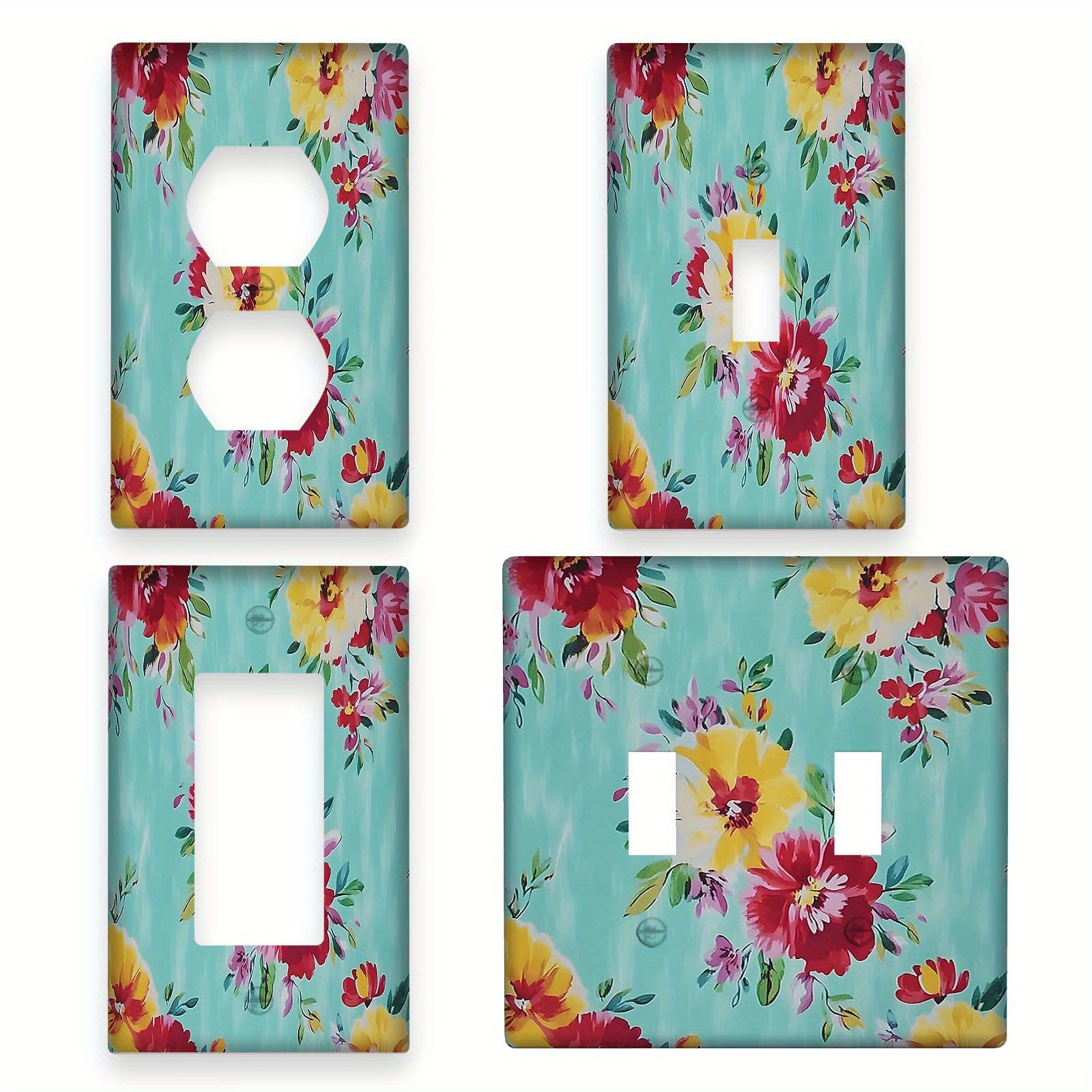 

Pioneer Rose Decorative Light For Switch Cover - 1 Gang, Wall Plate For Country Bathroom, Bedroom, Classroom