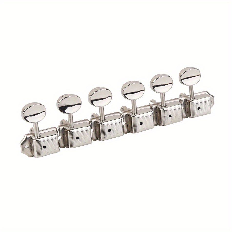 One Set of 6-in-Line 6R Nickel Silvery Vintage Electric Guitar Machine Heads Tuners Tuning Key Pegs Guitar Accessories