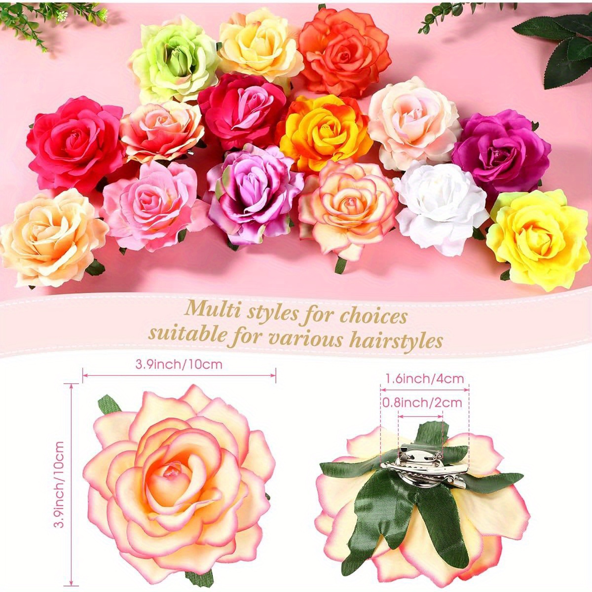 30pcs floral hair clips and pins   hairpins for wedding bridal hairstyles birthday prom beach parties non damaging   for brides floral arrangements everyday or special occasions ideal gift for women s prom   durable hair accessory Product details 0