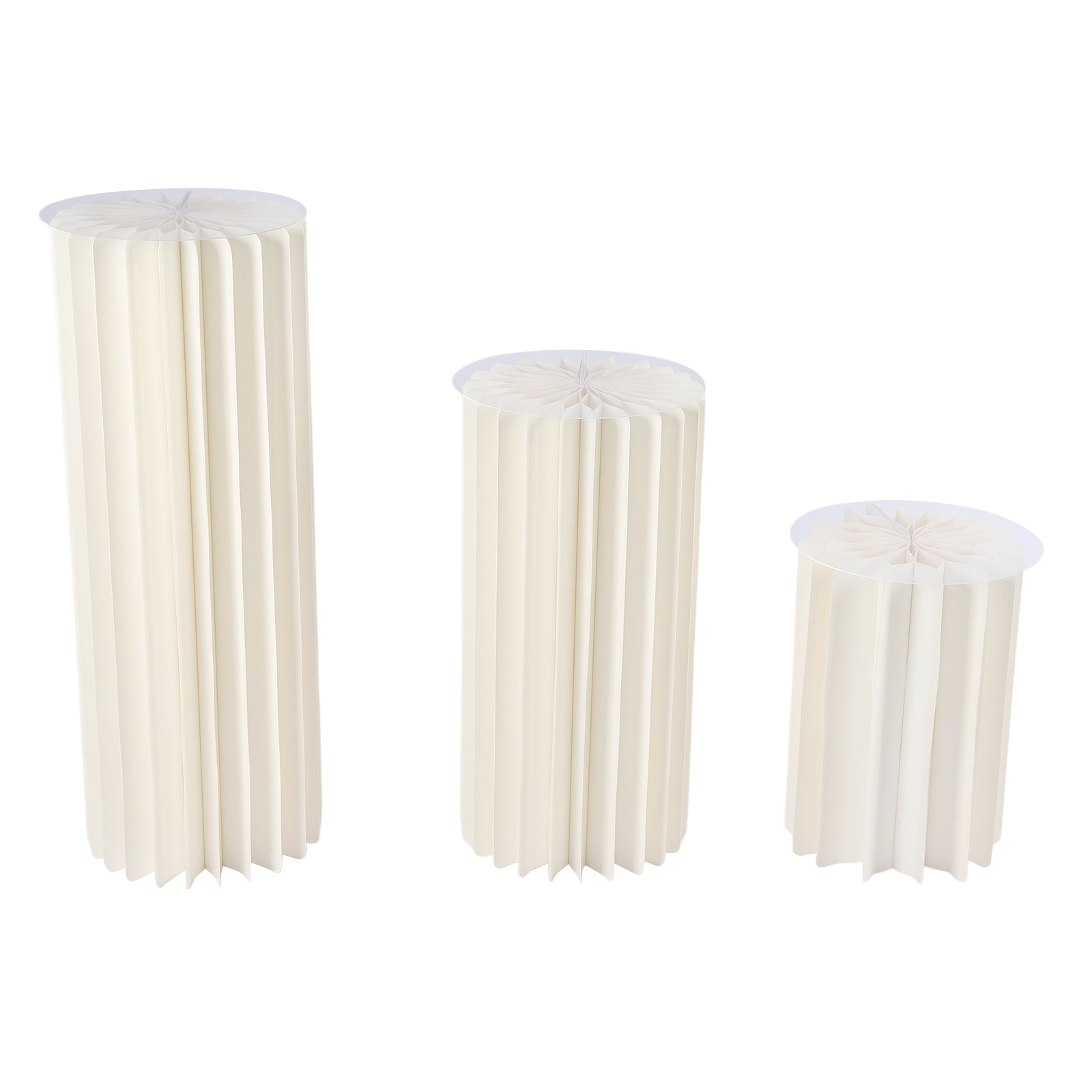 E-shop 3er-Set Blumenständer aus Karton, PVC-Platte, Karton-Blumenständer für Hochzeitsgangdekoration, Hochzeitsbankette