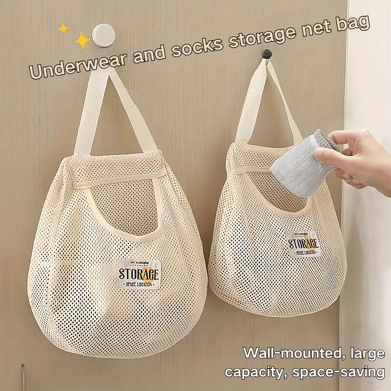 E-shop 2er-Set Wandmontierter Unterwäsche- & Socken-Organizer zum Aufhängen, geeignet für Wohnheim, japanische Kleiderschrank-Aufbewahrungstasche aus