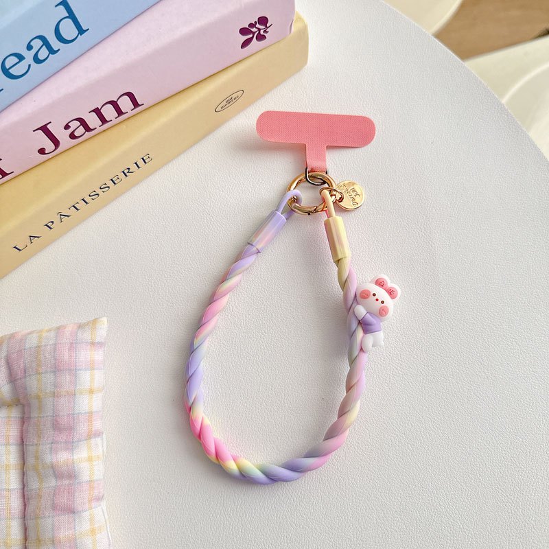Cute Panda Phone Lanyard with Anti-Drop Silicone Strap