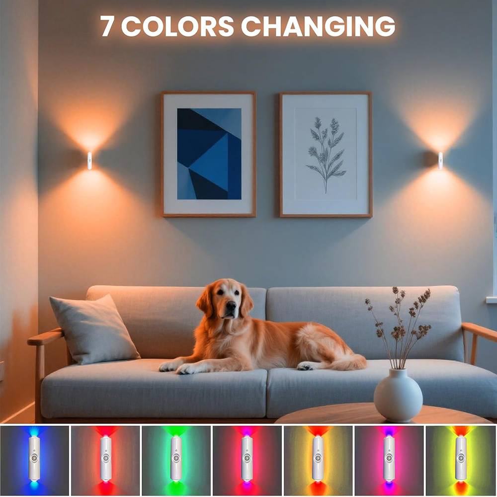 4pcs RGB Rechargeable Smart LED Motion Sensor Ambient Light