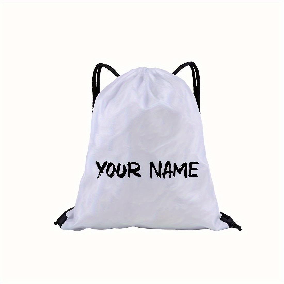 TEMU 1 Sac à dos à cordon de serrage personnalisable avec lettre - Nom/ personnalisé créatif, lettres personnalisées, sac de rangement à cordon de