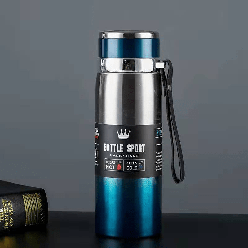 1pc 27.05oz Stainless Steel Insulated Travel Mugs-Double Vacuum, Thick Insulation, Good for Tea And Coffee, Large Capacity Outdoor Sports Water Bottle, Perfect Holiday Gift, Ideal for Cycling And Hiking