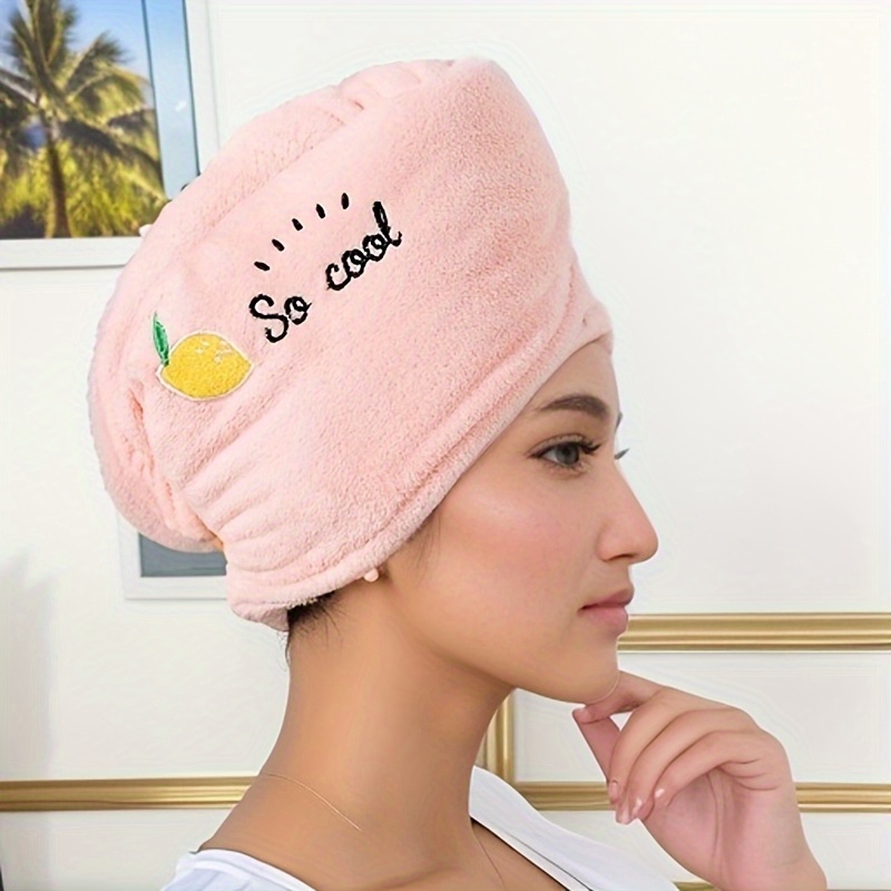 quick dry hair towel wrap hood super absorbent soft - Temu