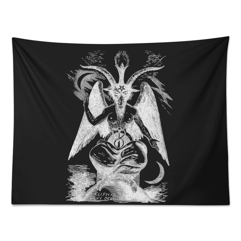 TEMU 1pc Baphomet Nightside Goat Multiple Size And Horizontal Wall Tapestry Banners (3x5 Ft)