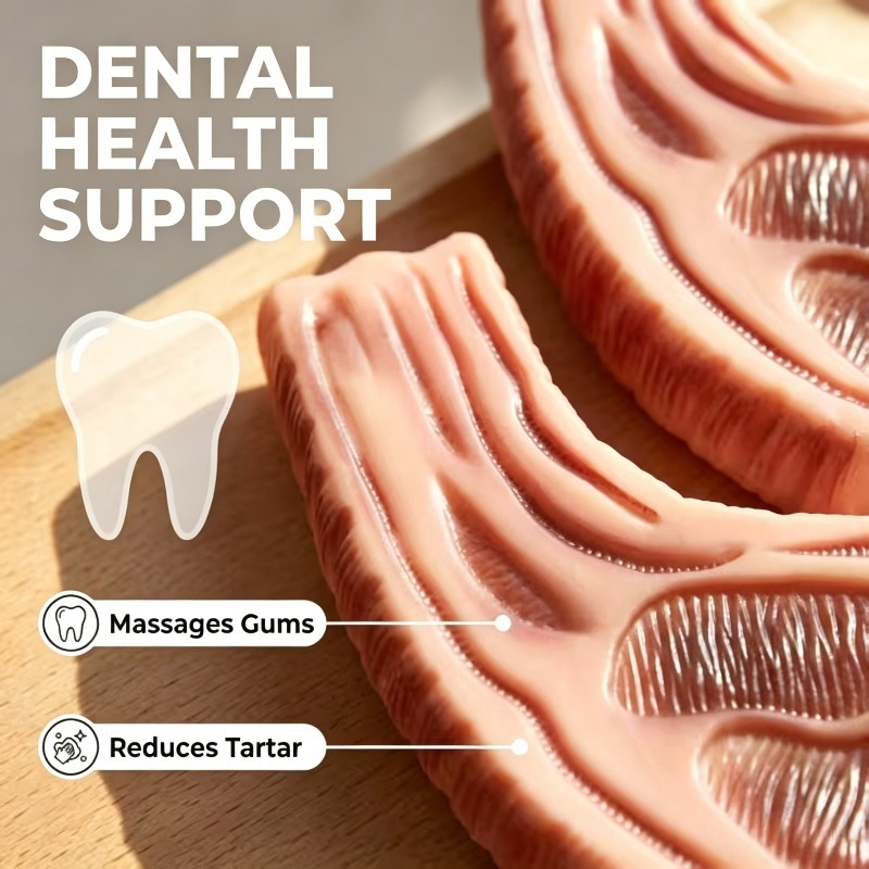 Realistic Meat-Shaped Dog Chew Toy, Dental Cleaning Bone