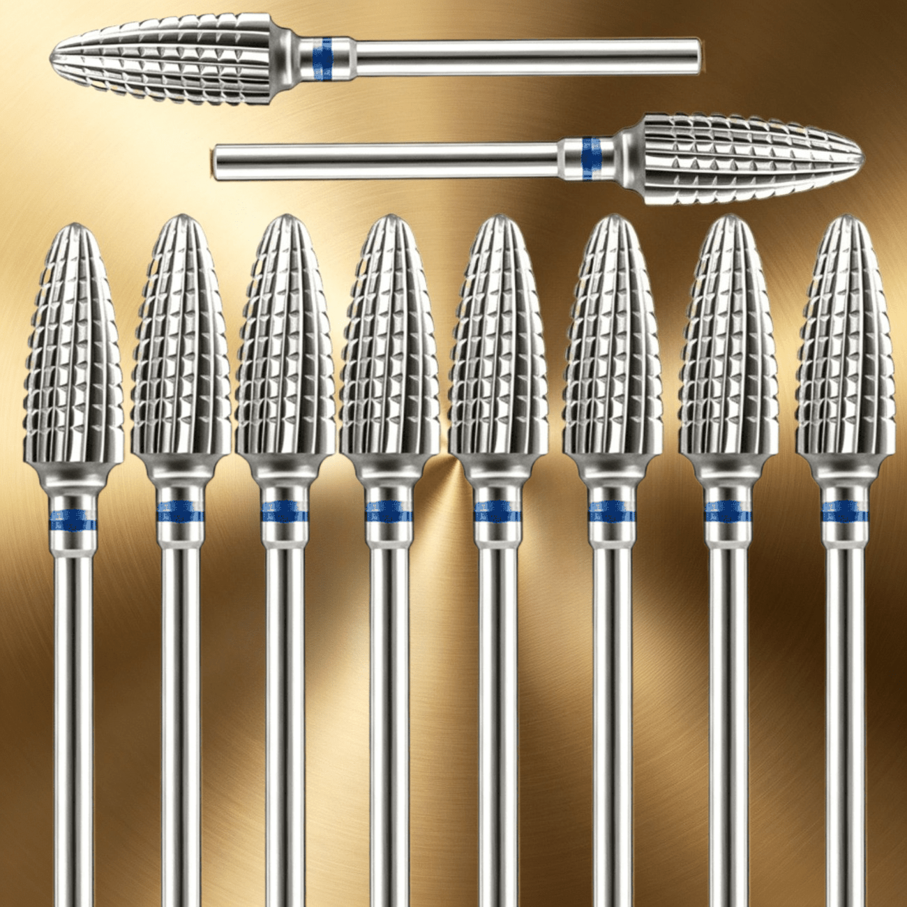 TEMU 10pcs Set Of Carbide Burrs, Consumables For Electric Nail Art Equipment, Of Performing Tasks Such As Gel Removal, Nail Surface Shaping, And