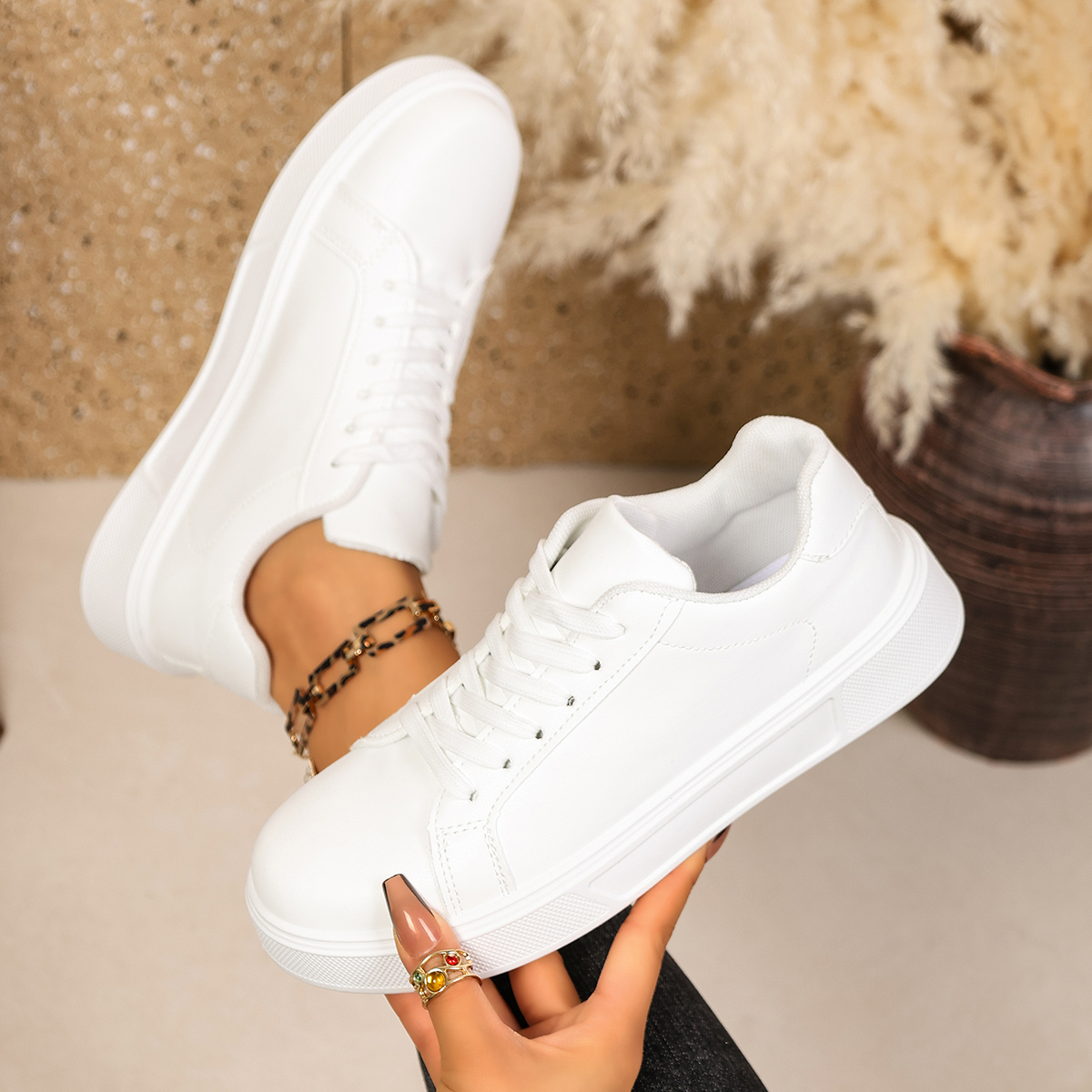 ladies winter white dress shoes womens fashionable sneakers lightweight comfortable woman in gold dress