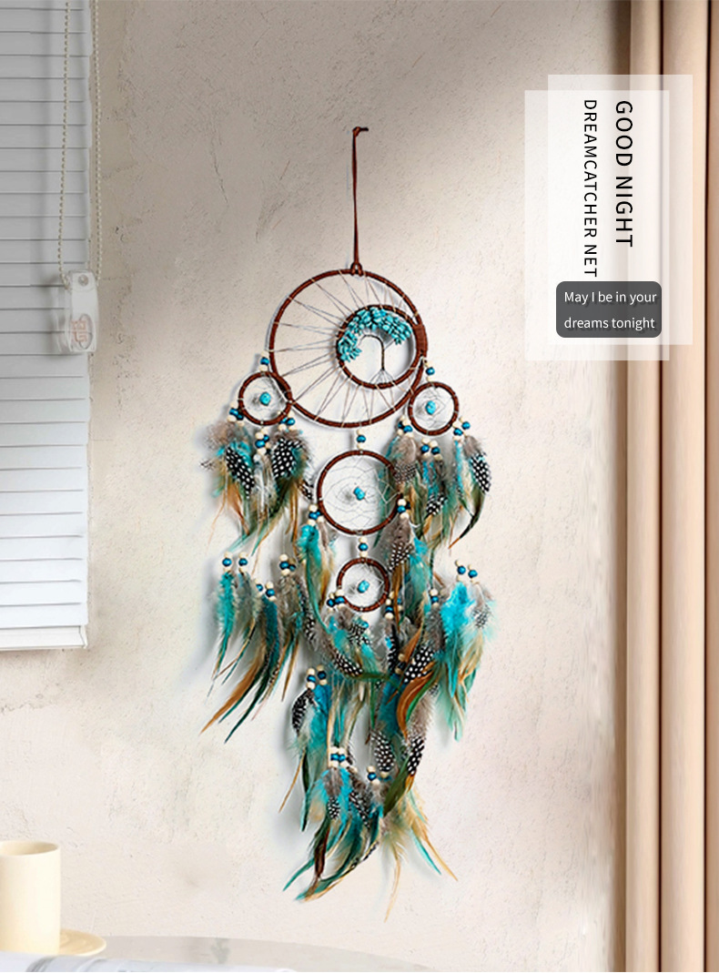 Feather dream catcher wall decor