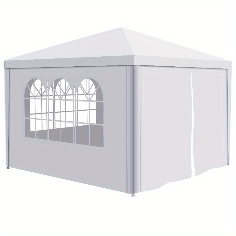 Heavy-Duty Outdoor Gazebo for Events, Featuring a 10X10 Party Tent with Four Removable Side Walls, Waterproof Sunshade, Suitable for Weddings, Camping, Backyard Gatherings, Picnics, Beaches, And Commercial Purposes
