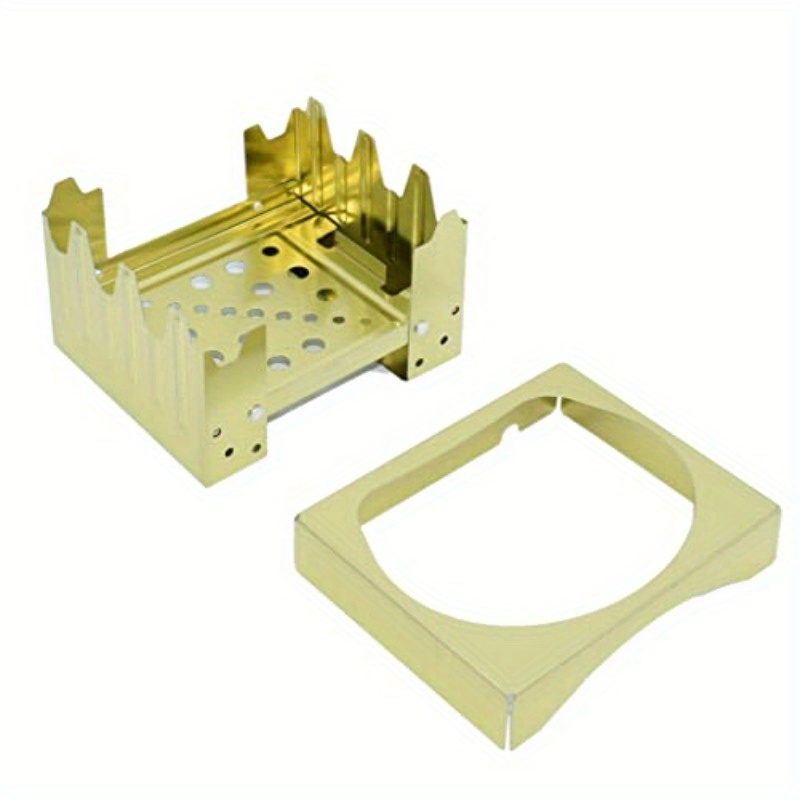 Ultralight Camp Mini Pocket Folding Stove - Compact Portable Camping Stove with Ventilation Holes, Durable Metal Construction for Backpacking, Hunting & Outdoor Adventures, Camping Stove Portable, Adventure Gear, Sleek Metallic Finish, Sturdy Metal Construction